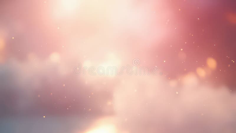 Un fond de bokeh enchanteur avec un mélange de pêche douce et de tons dorés chatoyants. Les cercles flous illustration libre de droits