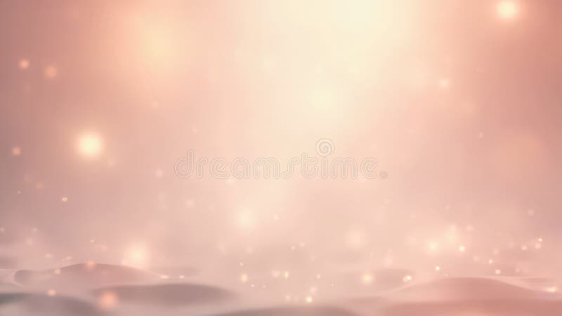 Un fond de bokeh enchanteur avec un mélange de pêche douce et de tons dorés chatoyants. Les cercles flous illustration stock