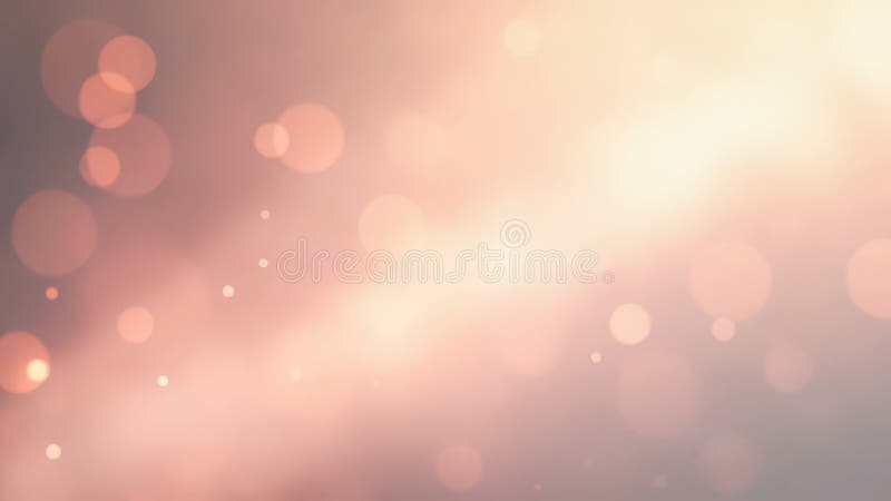 Un fond de bokeh enchanteur avec un mélange de pêche douce et de tons dorés chatoyants. Les cercles flous illustration de vecteur