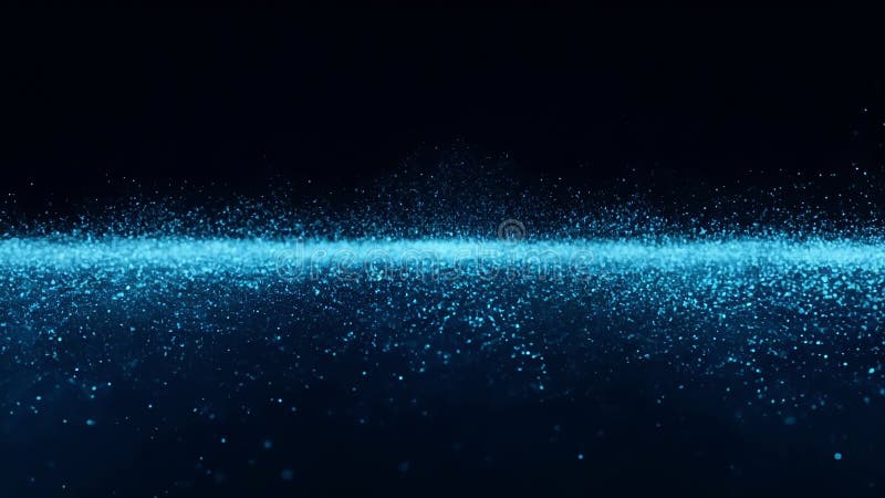 Un fond simple mais étonnant avec des particules bleues royales qui s'estompent disposées dans un motif minimaliste. illustration stock