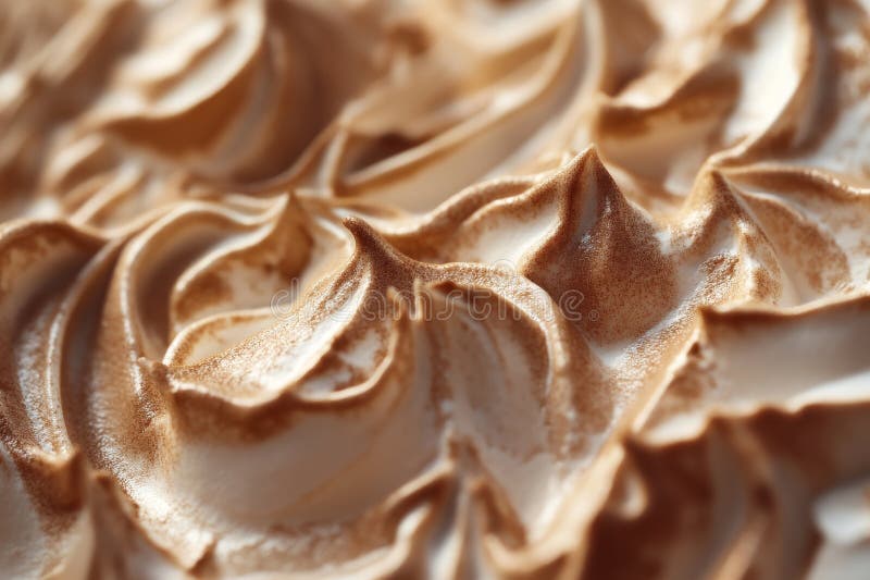 Un fondo de mousse de mocha espumosa con picos de color suave y tonos cremosos. Un fondo de mousse de mocha espumosa con picos de color suave y una IA cremosa generada