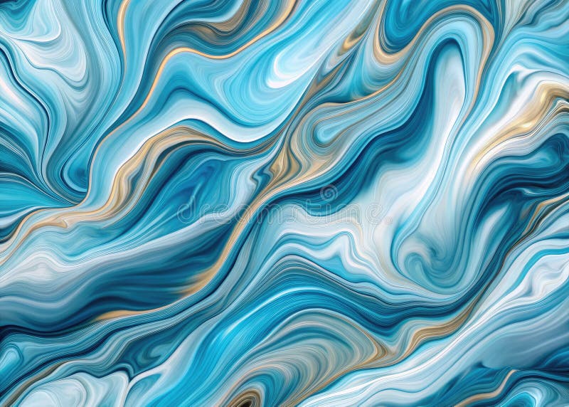 Un fragment captiv abstract de texturi de fluide marmură albastru-gri pentru decor de design modern stock illustration