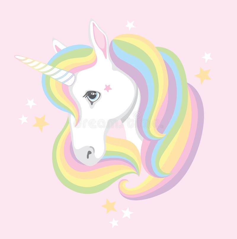 Un fronte originale dell'unicorno del fumetto con la criniera dell'arcobaleno royalty illustrazione gratis Un fronte originale dell'unicorno del fumetto con la criniera dell'arcobaleno royalty illustrazione gratis