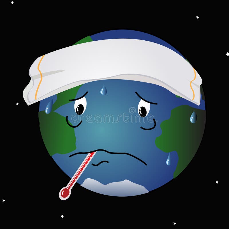 Terra malata del pianeta illustrazione vettoriale. Illustrazione di  geografia - 29867721
