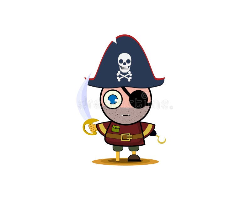 Un garçon dans un costume de pirate Illustration de vecteur illustration stock Un garçon dans un costume de pirate Illustration de vecteur illustration stock