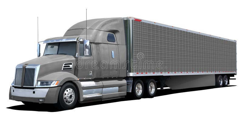 Gros Camion Américain Western Star Avec Cabine Noire. Photo stock - Image  du cargaison, découpage: 213142024