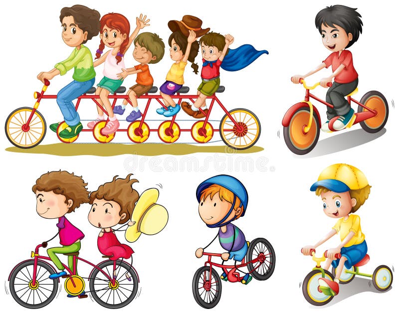 Un groupe de personnes faire du vélo illustration stock Un groupe de personnes faire du vélo illustration stock