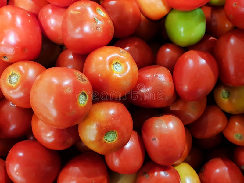 Un grupo de tomate en mercado foto de archivo libre de regalías Un grupo de tomate en mercado foto de archivo libre de regalías
