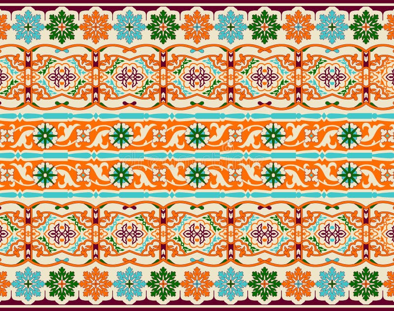 Un hermoso diseño de borde geométrico de ornamento étnico estilo de borde hecho a mano patrón de arte con textura de tendencia de