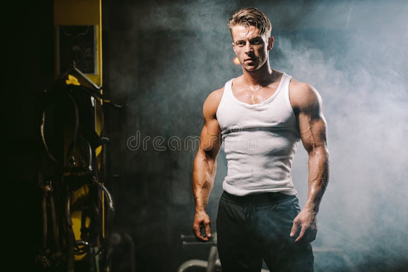 Hombre Apto Con El Bolso Del Gimnasio Imagen de archivo - Imagen de  deportivo, muscular: 60206557