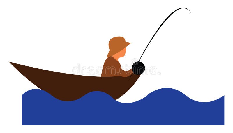 Un Hombre Que Pesca En Aguas Profundas Con Su Dibujo De Color Vectorial O  IlustraciÃ³n Ilustración del Vector - Ilustración de océano, marinero:  160059768