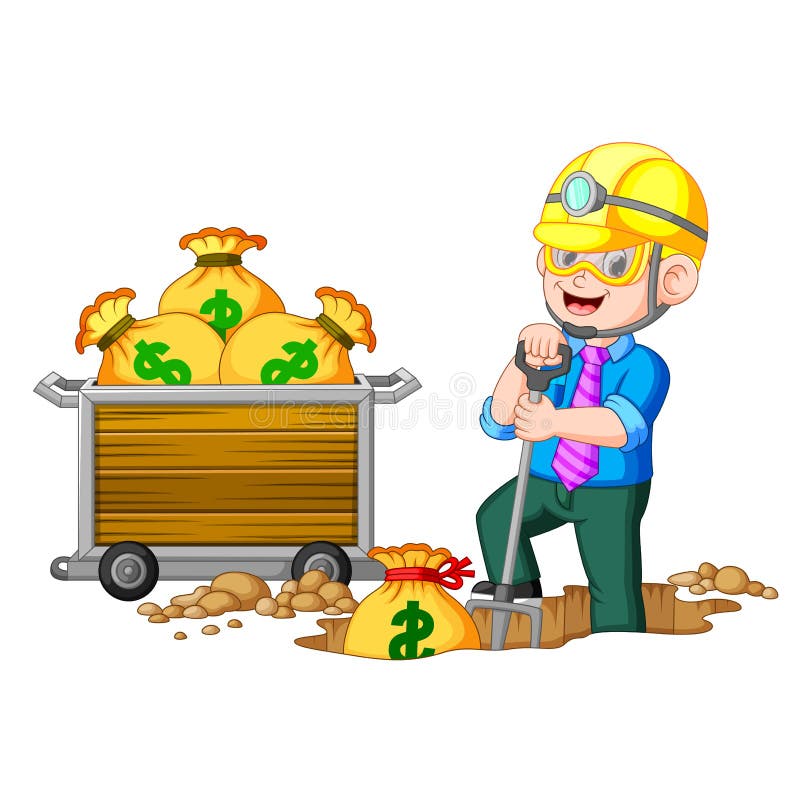Un homme d'affaires faisant l'exploitation de pièce de monnaie illustration stock Un homme d'affaires faisant l'exploitation de pièce de monnaie illustration stock