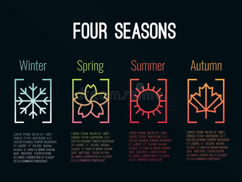un'icona di 4 stagioni firma dentro le pendenze del confine con l'inverno della neve, fiorisce la primavera, l'estate di Sun e la illustrazione di stock un'icona di 4 stagioni firma dentro le pendenze del confine con l'inverno della neve, fiorisce la primavera, l'estate di Sun e la illustrazione di stock