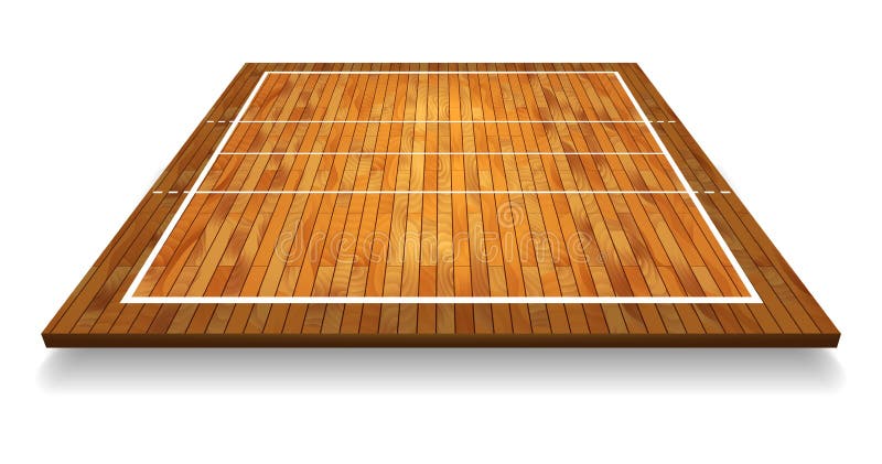Un'illustrazione di una vista aerea di un legno duro con la corte di pallavolo di prospettiva Vettore ENV 10 illustrazione di stock Un'illustrazione di una vista aerea di un legno duro con la corte di pallavolo di prospettiva Vettore ENV 10 illustrazione di stock