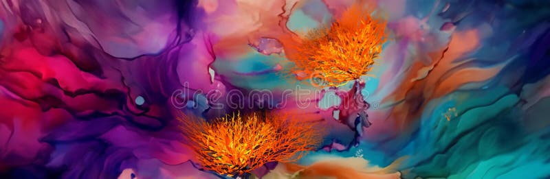 Un'immagine astratta ispirata alla barriera corallina fotografia stock libera da diritti
