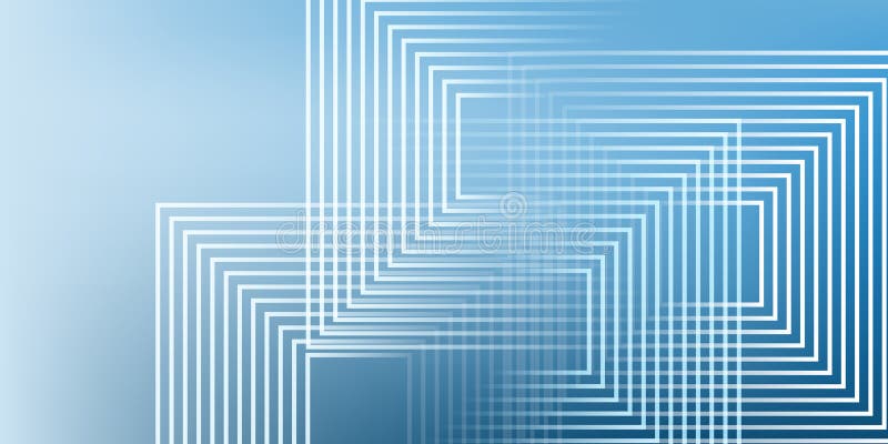Un'immagine vettoriale astratta con quadratini concentrici e linee intersecanti. illustrazione di stock