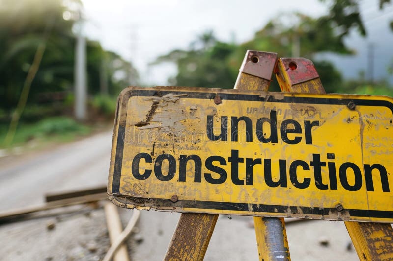 Un indicator generativ în construcție pe autostradă stock illustration