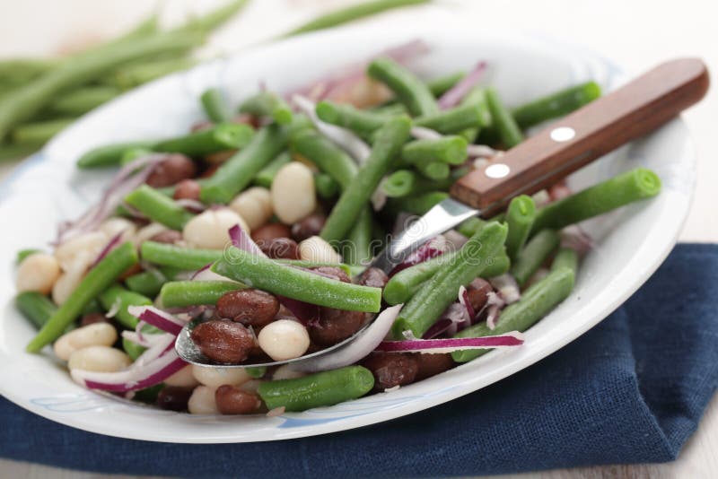 Un'insalata dei tre fagioli immagine stock libera da diritti Un'insalata dei tre fagioli immagine stock libera da diritti