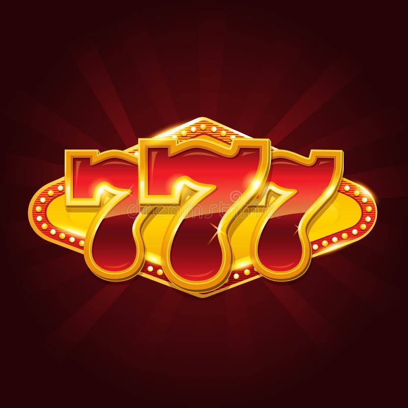 Un insieme del segno di posta del casinò dell'oro 777 illustrazione vettoriale Un insieme del segno di posta del casinò dell'oro 777 illustrazione vettoriale