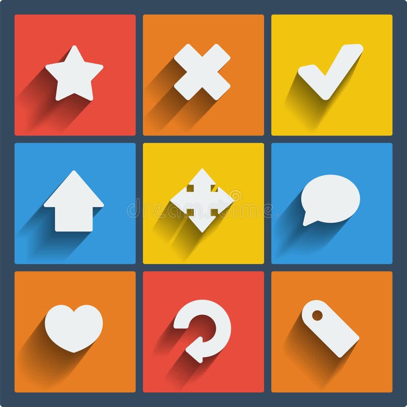 Un insieme di 9 del web ed icone del cellulare. Vettore. royalty illustrazione gratis Un insieme di 9 del web ed icone del cellulare. Vettore. royalty illustrazione gratis