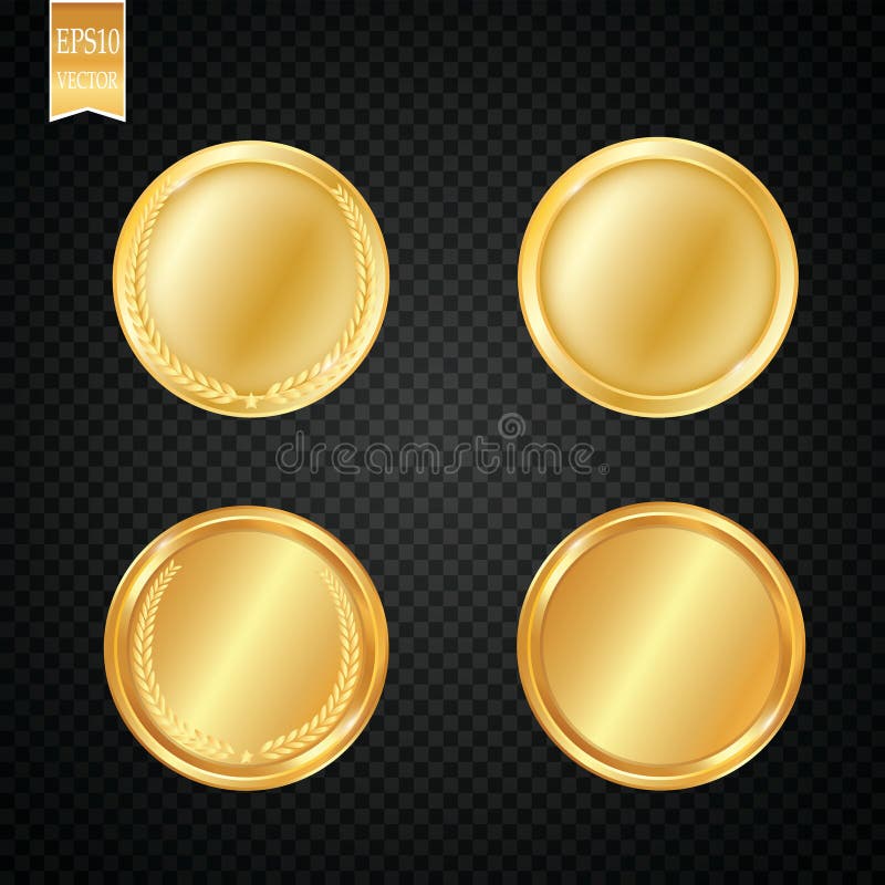 Un insieme di oro Medaglie del premio isolate su fondo bianco Illustrazione di vettore del concetto del vincitore Primo posto illustrazione di stock Un insieme di oro Medaglie del premio isolate su fondo bianco Illustrazione di vettore del concetto del vincitore Primo posto illustrazione di stock