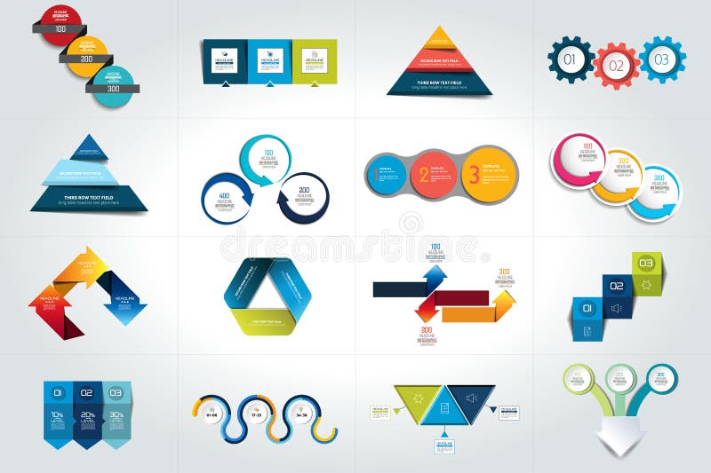 Un insieme mega di 3 modelli infographic di punti, diagrammi, grafico, presentazioni, grafico illustrazione vettoriale Un insieme mega di 3 modelli infographic di punti, diagrammi, grafico, presentazioni, grafico illustrazione vettoriale