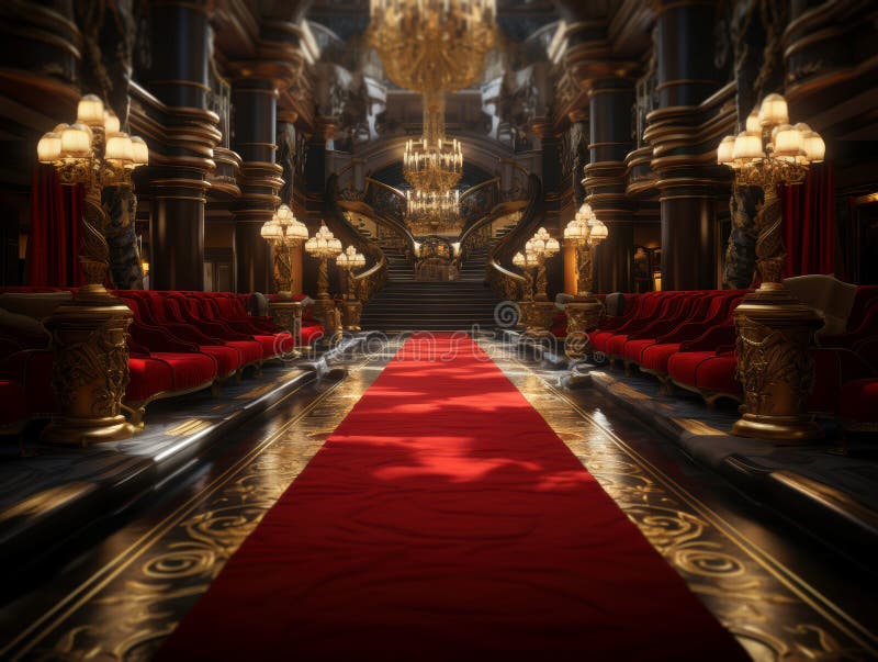 Un interior opulent, posibil parte a unei clădiri sau nave luxoase, cu plafoane înalte, cu proiecte complexe stock images