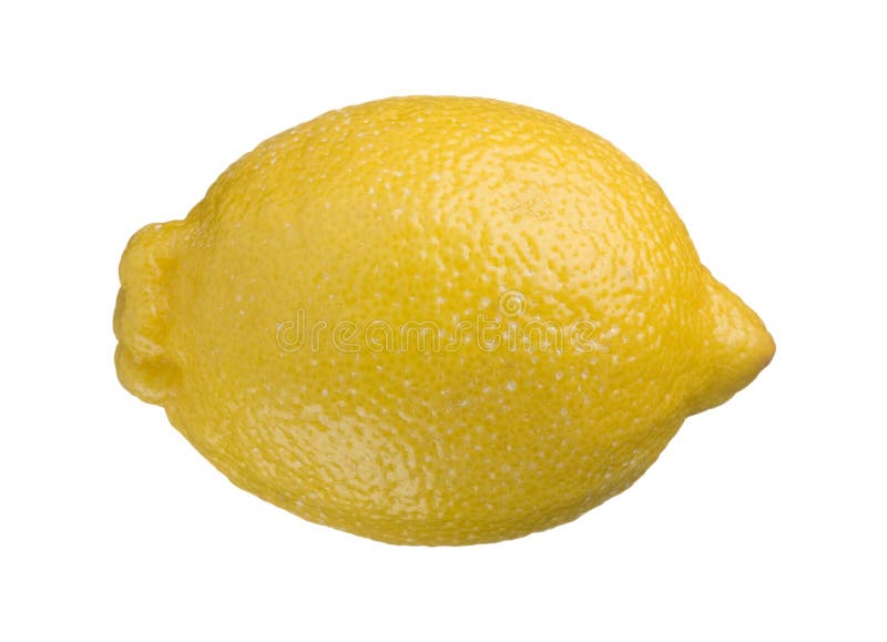 Un intero limone isolato su fondo bianco