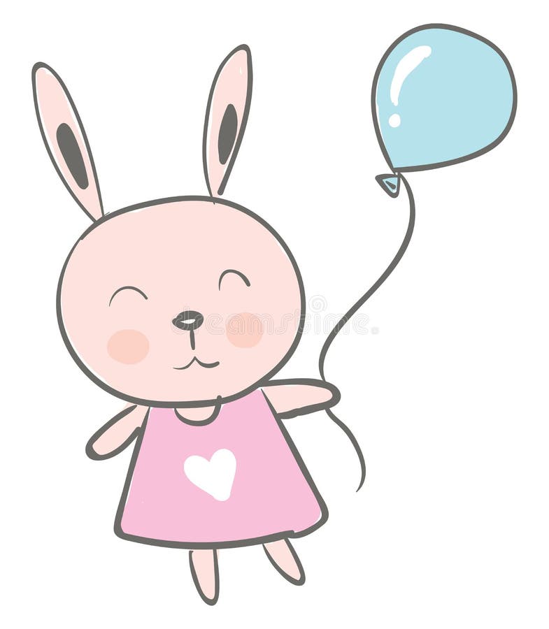Un Joli Lievre De Dessin Anime Pour Bebe Vetu De Rose Et Tenant Un Ballon Bleu En Dessin Ou En Illustration Vectoriel A La Main Illustration De Vecteur Illustration Du Animal Un Joli Lievre De Dessin Anime Pour Bebe Vetu De Rose Et Tenant Un Ballon Bleu En Dessin Ou En Illustration Vectoriel A La Main Illustration De Vecteur Illustration Du Animal