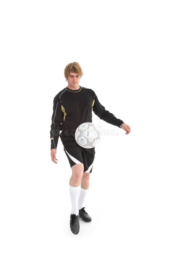 Un jugador de fútbol foto de archivo Un jugador de fútbol foto de archivo