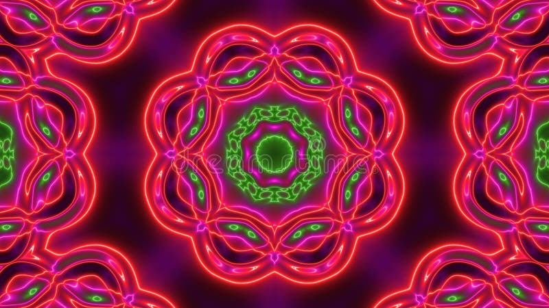 Un kaléidoscope mobile des modèles de fleur illustration libre de droits