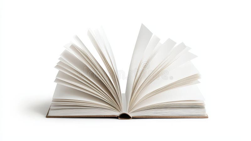 Un libro abierto con páginas en blanco ideal para la escritura creativa en el diario o proyectos de diseño Perfecto para contextos libre illustration