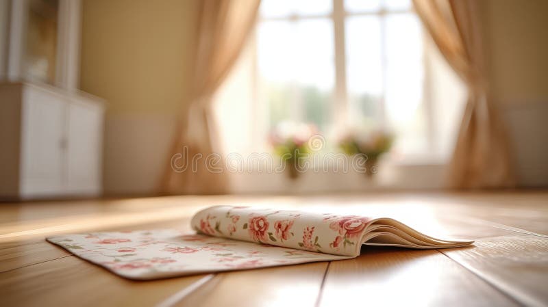 Un libro colorato con una copertina floreale poggia sul terreno, mostrando il suo design vibrante e invitando all'apparenza illustrazione vettoriale