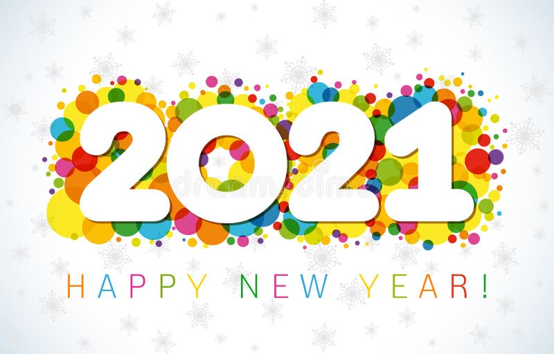Un Logo De Feliz Año Nuevo 2021 Ilustración del Vector ...