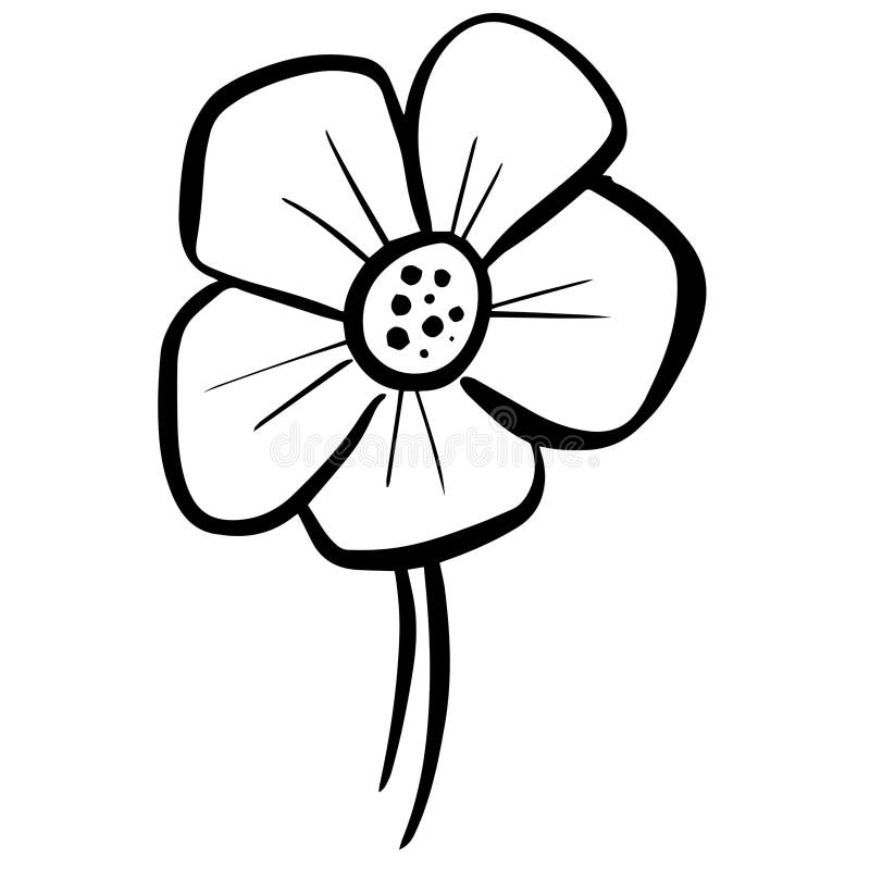 Un Logo Design Desen Animat Ilustrarea unei flori sălbatice Icon Buttercup Daisy Dandelion