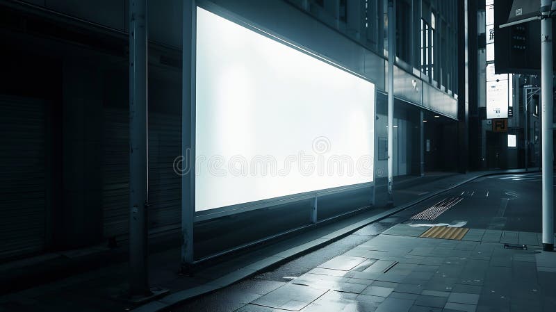 Generative AI : Long empty white hoarding with mock up place at city street Industrial concept business concept. Generative AI : Long empty white hoarding with mock up place at city street Industrial concept business concept.