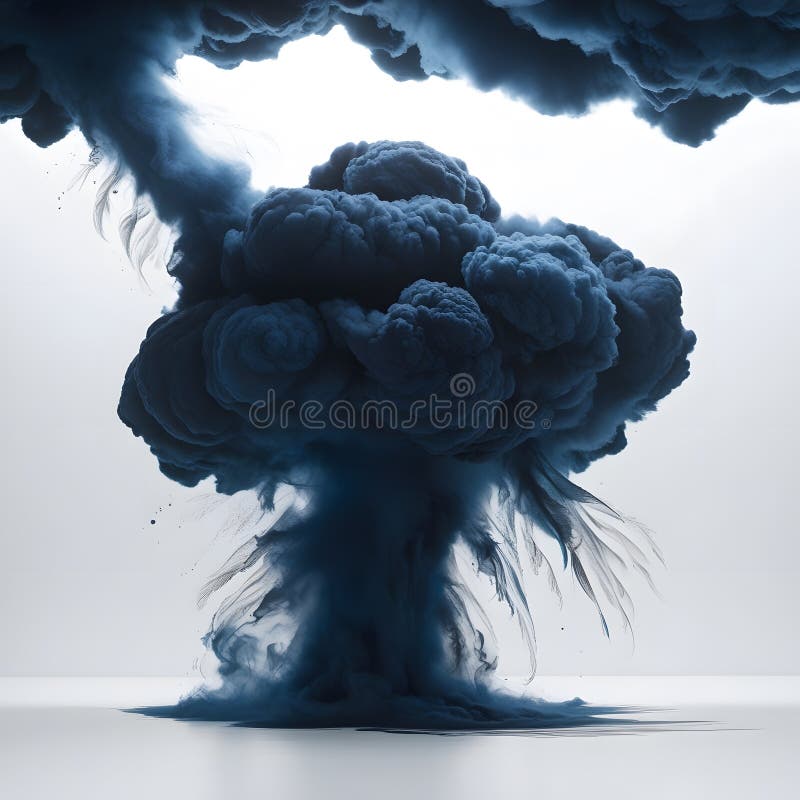 Un majestueux nuage d'encre bleu foncé. illustration libre de droits