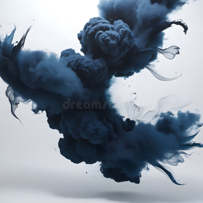 Un majestueux nuage d'encre bleu foncé. illustration libre de droits