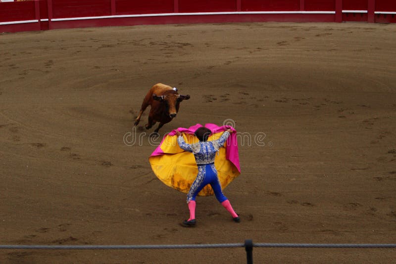 Un Matador Luring una Bull