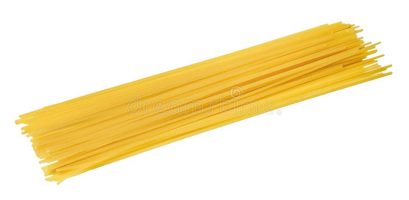 Un mazzo di spaghetti su un fondo isolato bianco Fine in su fotografia stock libera da diritti Un mazzo di spaghetti su un fondo isolato bianco Fine in su fotografia stock libera da diritti