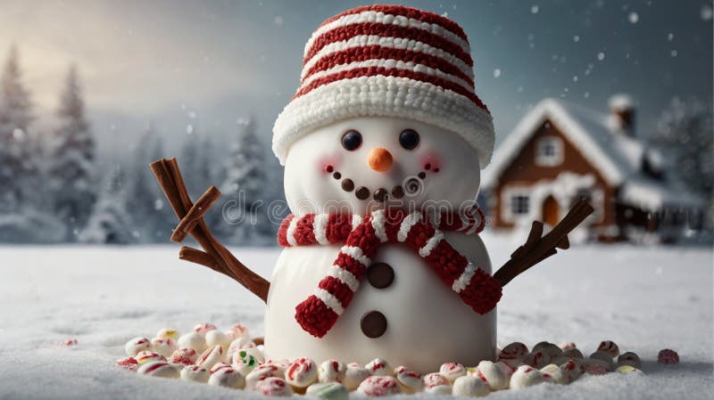 Un mignon chocolat chaud en forme de mannequin illustration de vecteur