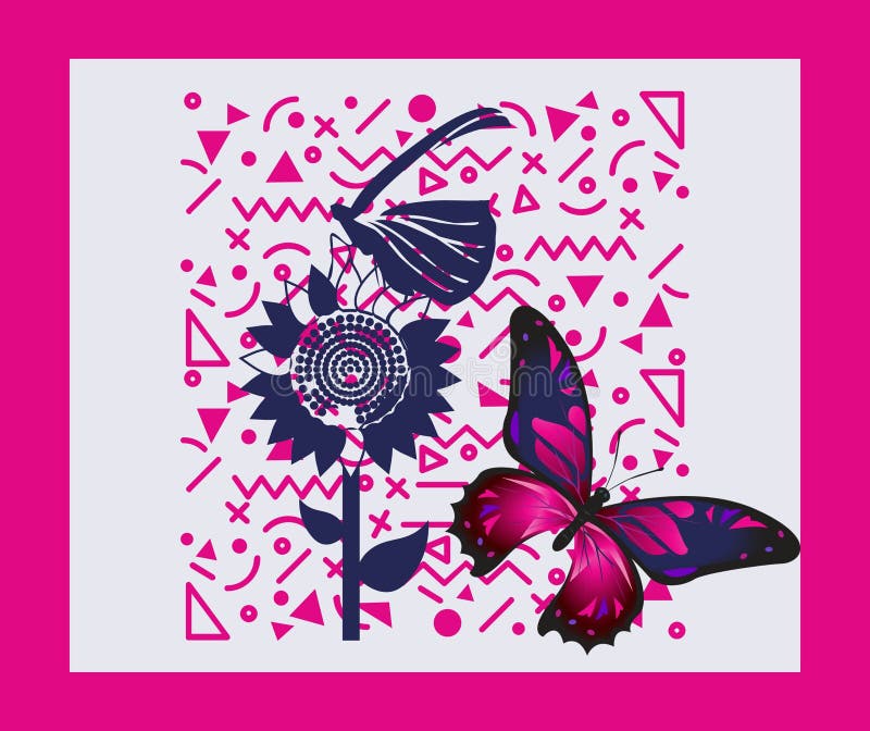 Un modèle de papillon très beau illustration de vecteur