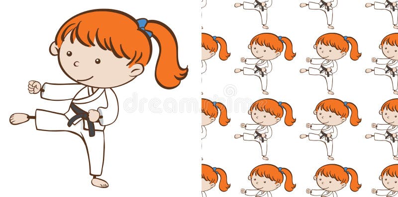 Un modèle sans couture sur le blanc des caractères simples d'enfant illustration stock Un modèle sans couture sur le blanc des caractères simples d'enfant illustration stock