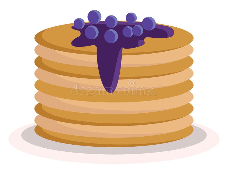 Un MontÃ³n De Tortitas Esponjosas Con Salsa De ArÃ¡ndano Dibujo O