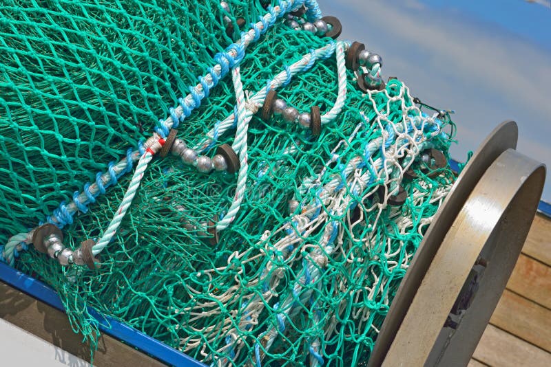 Un mucchio delle reti da pesca fotografia stock