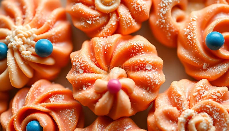 Un mucchio di piccole torte illustrazione vettoriale