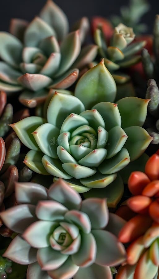 Un mucchio di succulenti royalty illustrazione gratis