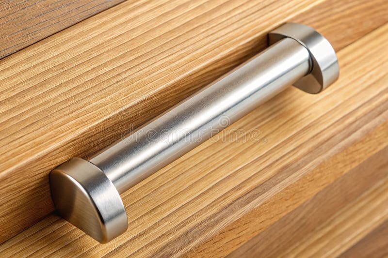 Un mâner metalic rafinat, elegant și ergonomic pentru spații contemporane stock photography