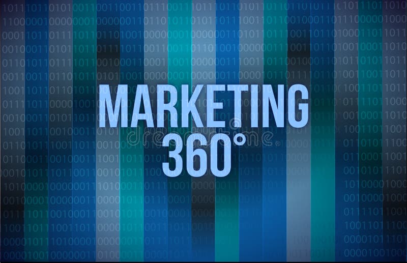 Un paio commercializzante di 360 concetti illustrazione vettoriale