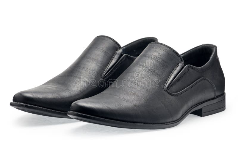 Un Par De Zapatos De Cuero Negros Clásicos Para Los Hombres, Sin El Cordón de archivo - Imagen de nuevo, calzado: 63502275